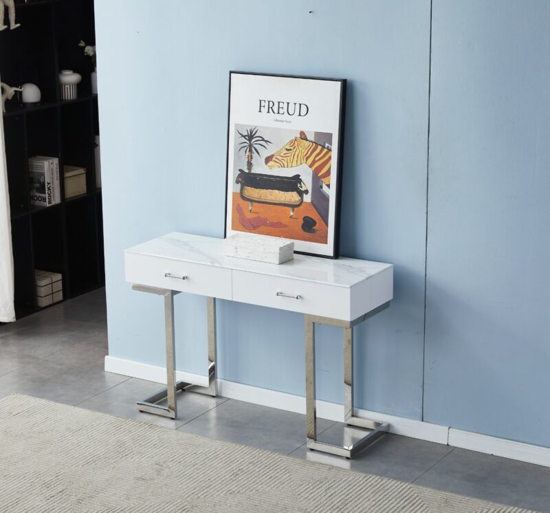 CONSOLE/COIFFEUSE LILA PIED CHROME - Image 8