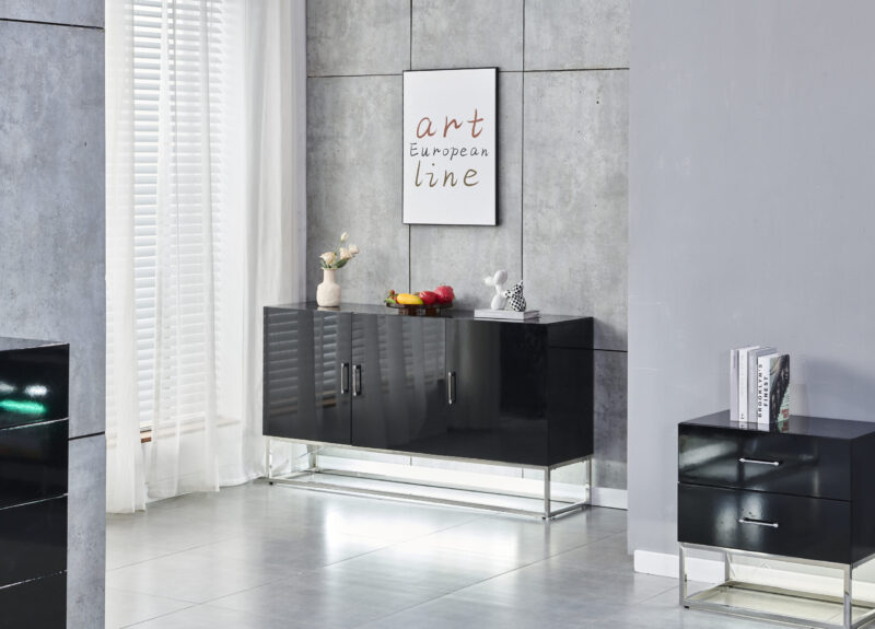 BUFFET ALYA BOIS LAQUE CHROME - Image 3