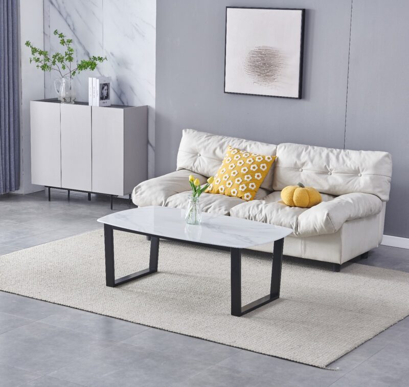 TABLE BASSE LOLA MARBRE PIED NOIR - Image 7