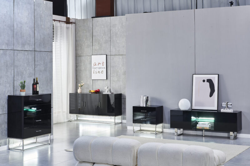 BUFFET ALYA BOIS LAQUE CHROME - Image 4